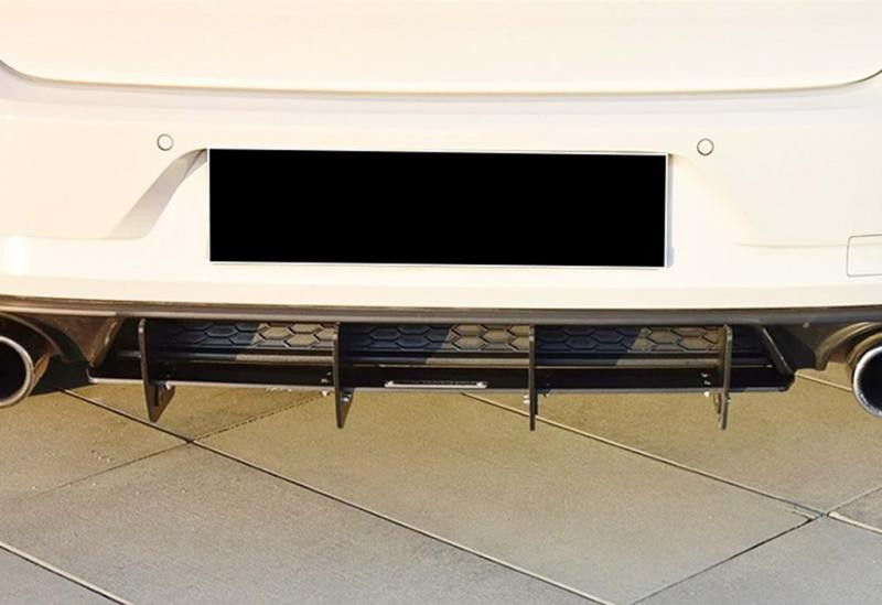 Купити Задній дифузор DPT V-2 (для GTI, 2017-2019, чорний матовий) для Volkswagen Golf 7/E-Golf