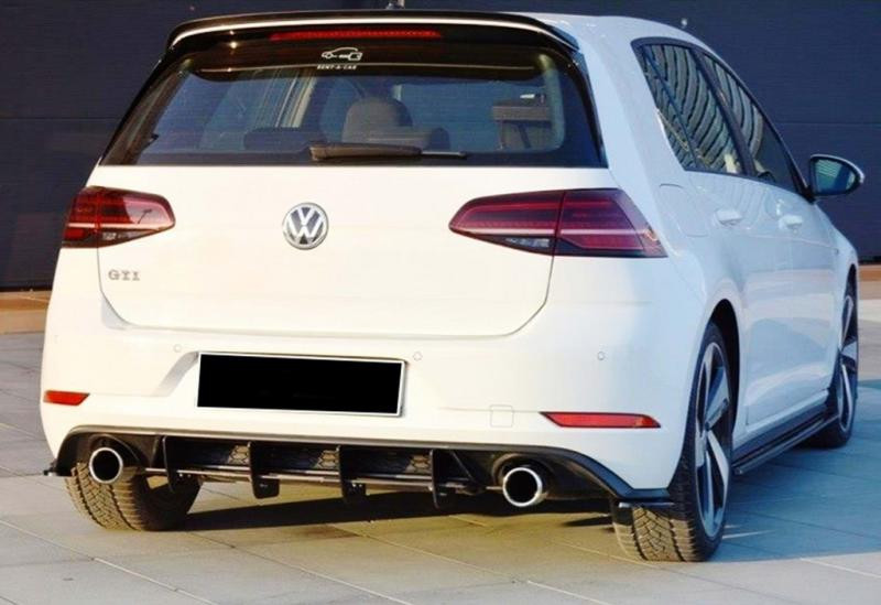 Купити Задній дифузор DPT V-2 (для GTI, 2017-2019, чорний матовий) для Volkswagen Golf 7/E-Golf
