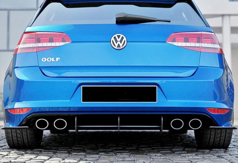 Купити Задній дифузор DPT V-4 (для R / R-Line, 2012-2019, чорний матовий) для Volkswagen Golf 7/E-Golf