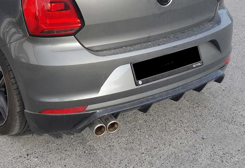Купити Задній дифузор DPT (2014-2017, чорний глянець) для Volkswagen Polo рр