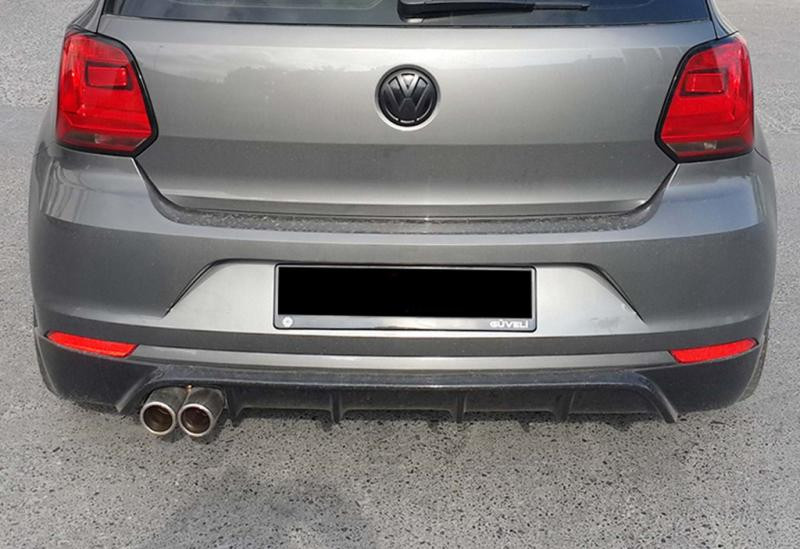 Купити Задній дифузор DPT (2014-2017, чорний глянець) для Volkswagen Polo рр