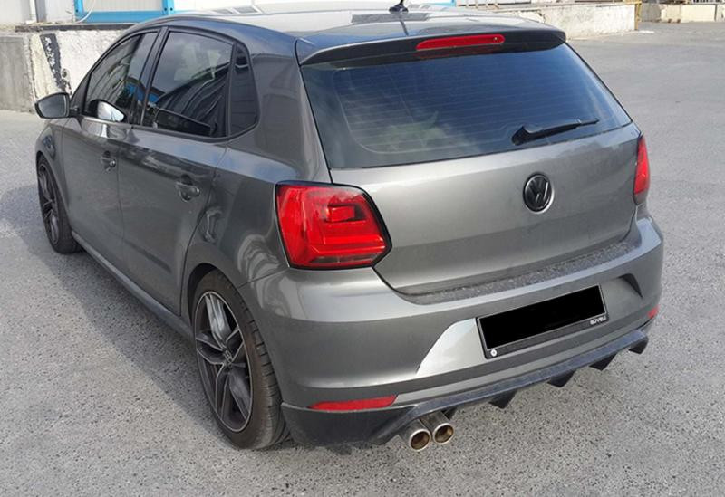 Купити Задній дифузор DPT (2014-2017, чорний глянець) для Volkswagen Polo рр