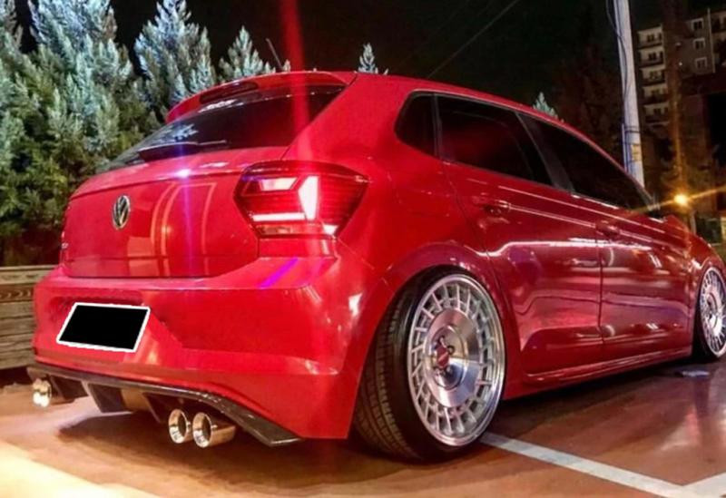 Купити Задній дифузор DPT V-2 (чорний глянець) для Volkswagen Polo 2017- рр