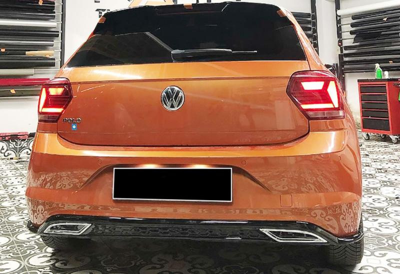 Купити Задній дифузор DPT V-3 (чорний глянець) для Volkswagen Polo 2017- рр
