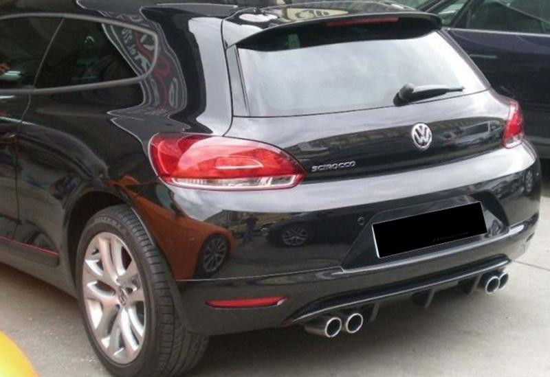 Купити Задній дифузор DPT V-2 (2008-2013, чорний глянець) для Volkswagen Scirocco