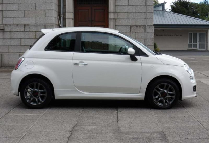 Купити Бокові пороги DPT (чорний глянець) для Fiat 500/500L