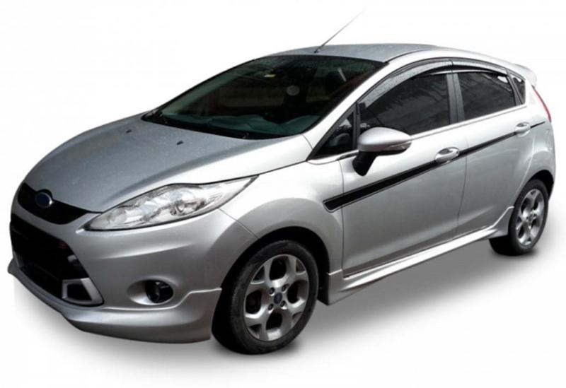 Купити Бокові пороги DPT V-1 (HB, Під фарбування) для Ford Fiesta 2008-2017 рр
