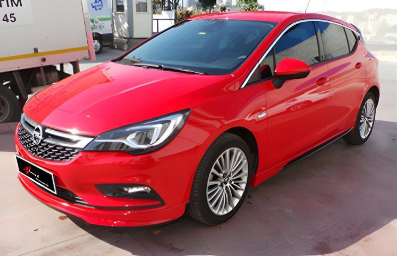 Купити Бокові пороги DPT V-1 (чорний глянець) для Opel Astra K 2016-2021 рр