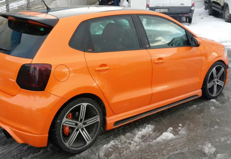 Купити Бокові пороги DPT V-4 (Під фарбування) для Volkswagen Polo 2010-2017 рр