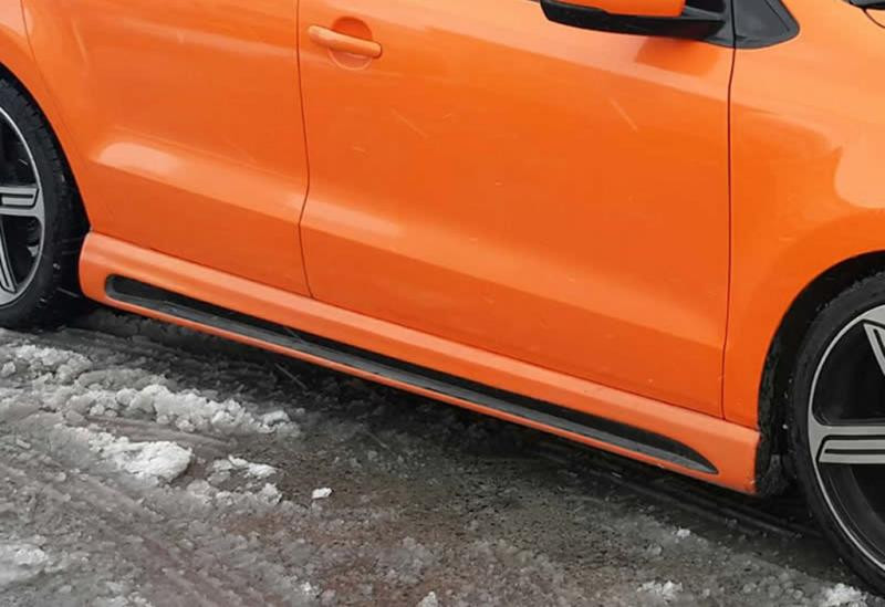 Купити Бокові пороги DPT V-4 (Під фарбування) для Volkswagen Polo 2010-2017 рр