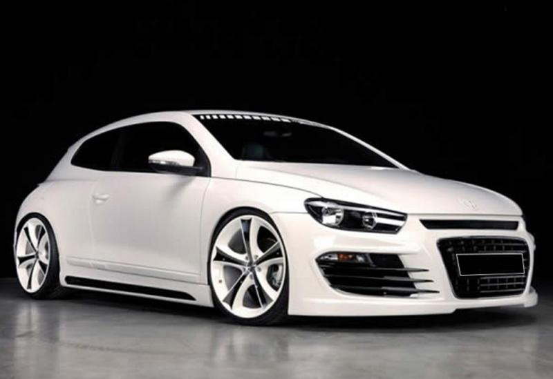 Купить Боковые пороги DPT V-2 (черный глянец) для Volkswagen Scirocco