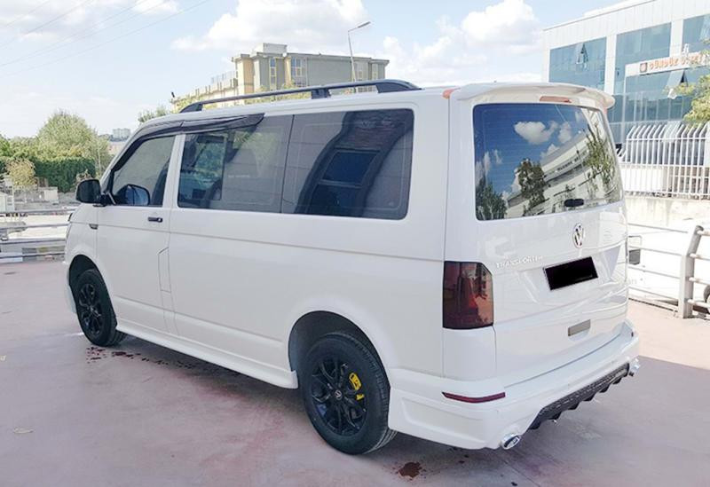 Купити Бокові пороги DPT (чорний глянець) для Volkswagen T6