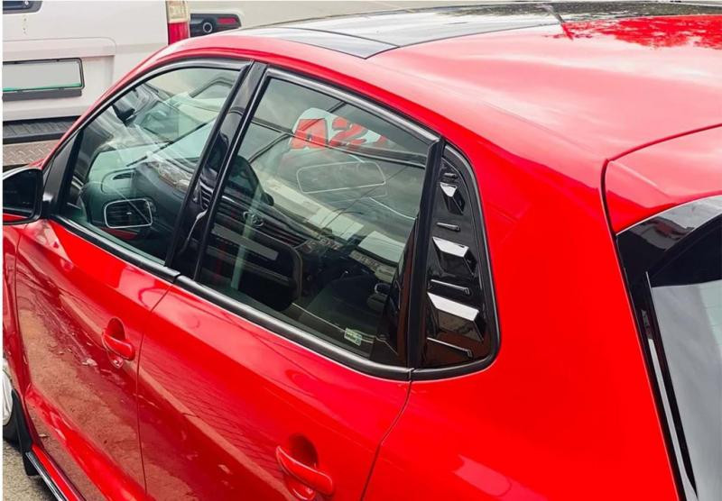 Купить Накладки на задние окна DPT (черный глянец, 2шт) для Volkswagen Polo 2017- рр