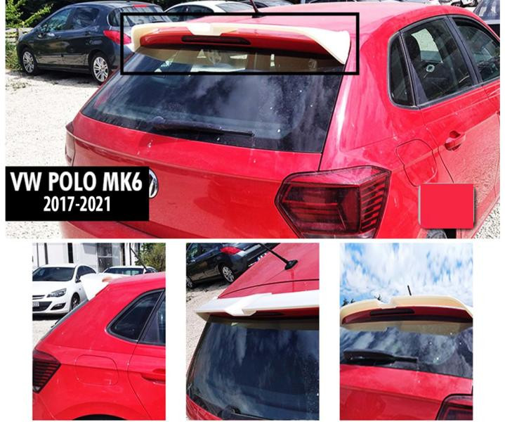 Купити Спойлер DPT V-4 (2017-2021, HB, чорний глянець) для Volkswagen Polo 2017- рр