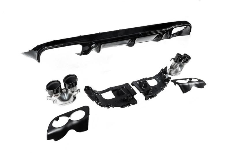 Купить Задний диффузор с насадками Black (Дизайн AMG53) для Mercedes E-class coupe C238