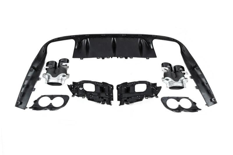 Купить Задний диффузор с насадками Black (Дизайн AMG53) для Mercedes E-class coupe C238