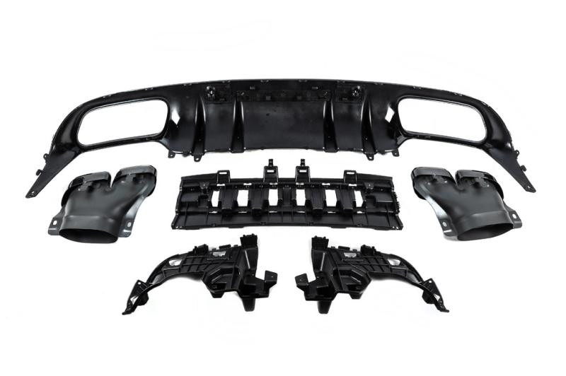 Купити Задній дифузор з насадками Black (для Coupe дизайн AMG63) для Mercedes C-сlass W205 2014-2021рр