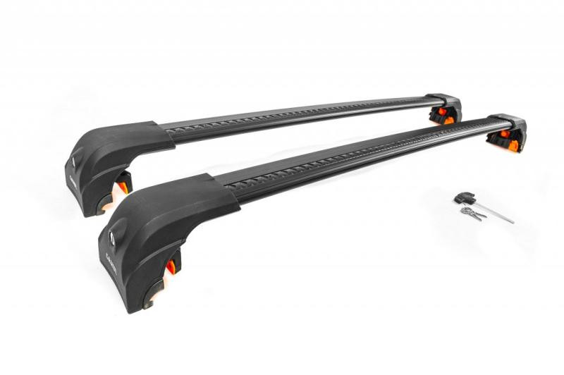 Купить Багажник (поперечины) на интегрированные рейлинги Ecem V2 120 см (2 шт) Серый для Volkswagen Touareg 2018- гг