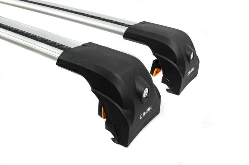 Купить Багажник (поперечины) на интегрированные рейлинги Ecem V2 120 см (2 шт) Серый для Volkswagen Touareg 2018- гг