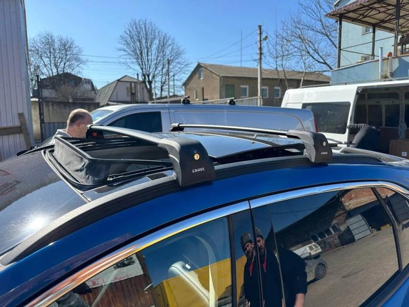 Купить Багажник (поперечины) на интегрированные рейлинги Ecem V2 120 см (2 шт) Серый для Volkswagen Touareg 2018- гг