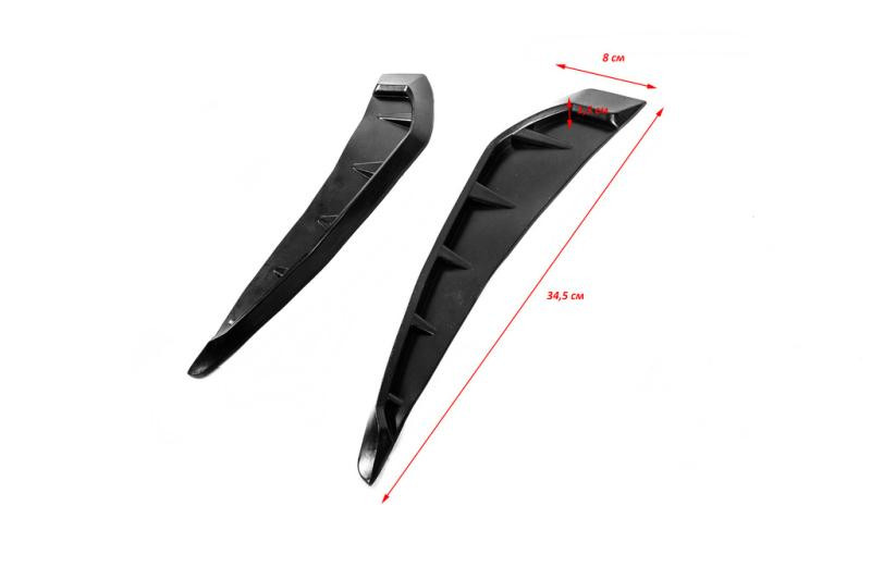 Купити Універсальні вентиляційні накладки на крила тип-E (імітація, 2 шт, гума)