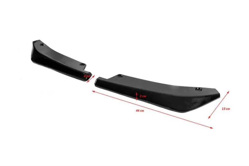 Купити Універсальні Flap накладки на бокові пороги тип-A (2 шт, чорний глянець, ABS-пластик)