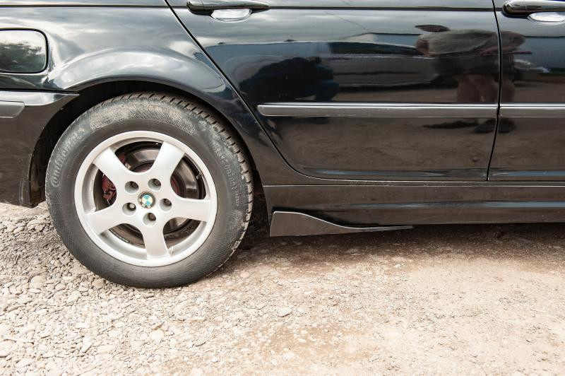 Купить Универсальные Flap накладки на боковые пороги тип-B (2 шт, черный глянец, ABS-пластик)