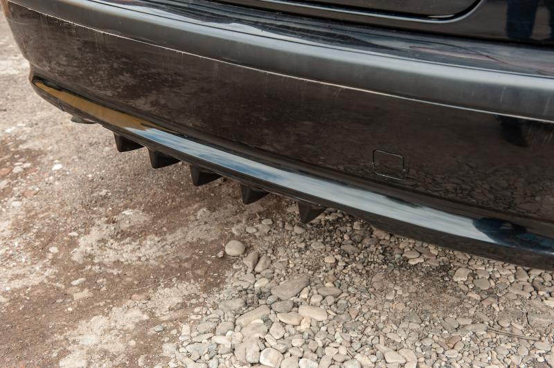 Купить Универсальный задний диффузор тип-E (черный глянец, ABS-пластик)