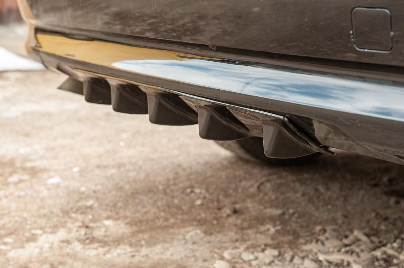 Купить Универсальный задний диффузор тип-E (черный глянец, ABS-пластик)