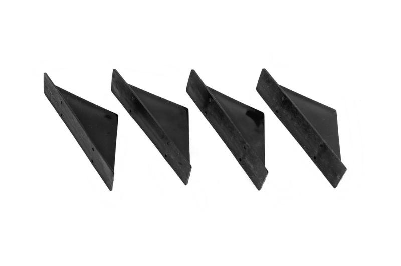 Купить Универсальный задний диффузор тип-F (4шт, черный глянец, ABS-пластик)