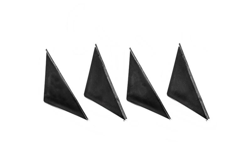 Купить Универсальный задний диффузор тип-F (4шт, черный глянец, ABS-пластик)