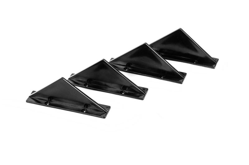 Купить Универсальный задний диффузор тип-F (4шт, черный глянец, ABS-пластик)