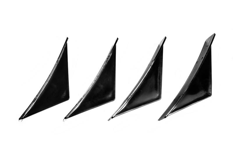 Купить Универсальный задний диффузор тип-G (4шт, черный глянец, ABS-пластик)