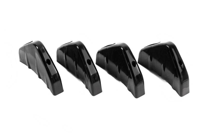 Купити Універсальний задній дифузор тип-D (4шт, чорний глянець, ABS-пластик)