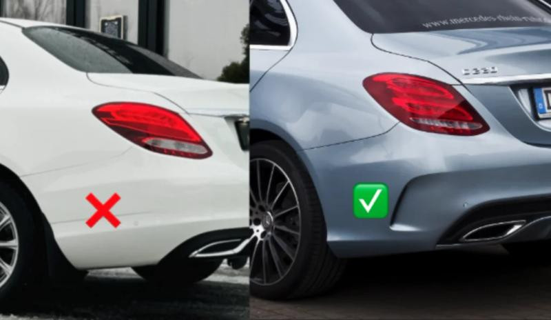 Купить Задний диффузор с насадками Silver (Дизайн С63 2018-2021) для Mercedes C-сlass W205