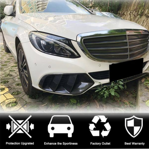Купить Накладки на противотуманки (для SD Base 2015-2019, Карбон) для Mercedes C-сlass W205