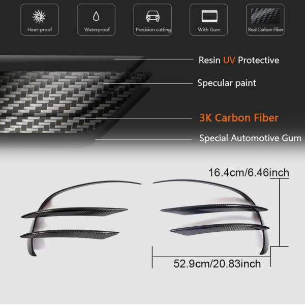 Купити Накладки на передній бампер V1 (для C43 AMG 2019-2021, Карбон) для Mercedes C-сlass W205 рр