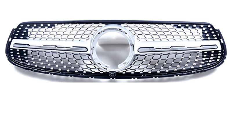 Купити Передня решітка Diamond Silver (для AMG Line, 2020-2023) З місцем під камеру для Mercedes GLC X253