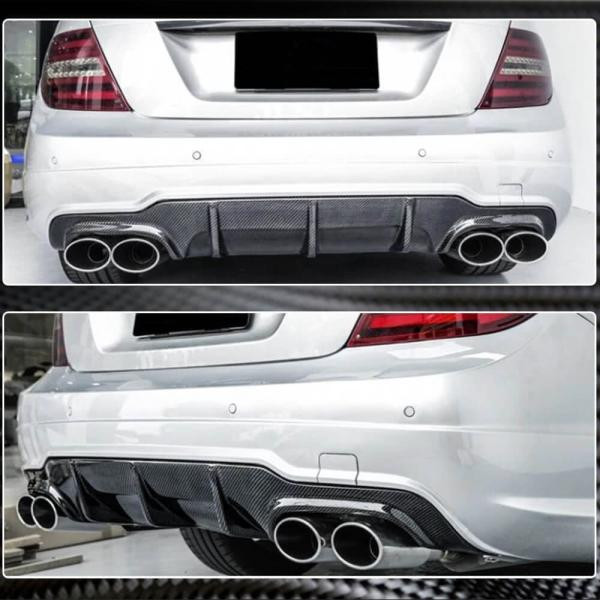 Купити Дифузор заднього бампера V1 (для AMG SD/Coupe 2012-2014, Карбон) для Mercedes C-class W204 рр