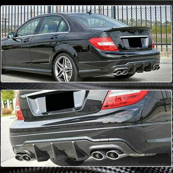 Купити Дифузор заднього бампера V3 (для AMG SD/Coupe 2012-2014, Карбон) для Mercedes C-class W204 рр