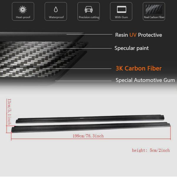 Купити Бокові пороги (для AMG SD, Карбон) для Mercedes C-class W204 2007-2015рр