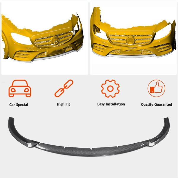 Купити Накладка на передній бампер Lip V2 (для AMG-Line / E43 AMG 2016-2019, Карбон) для Mercedes E-сlass W213 рр