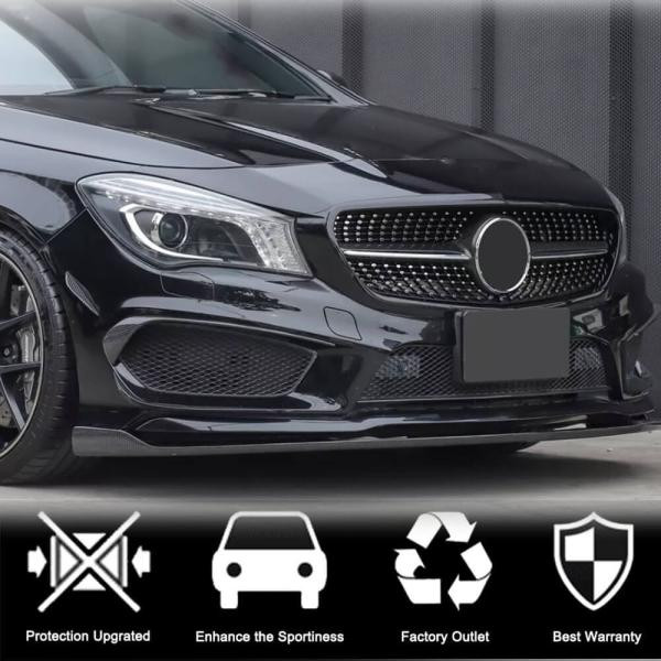 Купити Накладка на передній бампер Lip (для CLA45 AMG SD 2013-2015, Карбон) для Mercedes CLA C117 рр