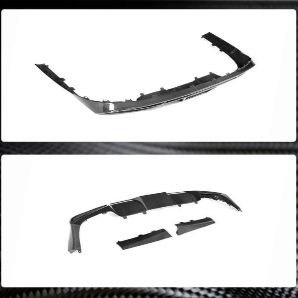 Купить Диффузор заднего бампера V1 (для AMG-Line 2017-2019, Карбон) для Mercedes E-class coupe C238