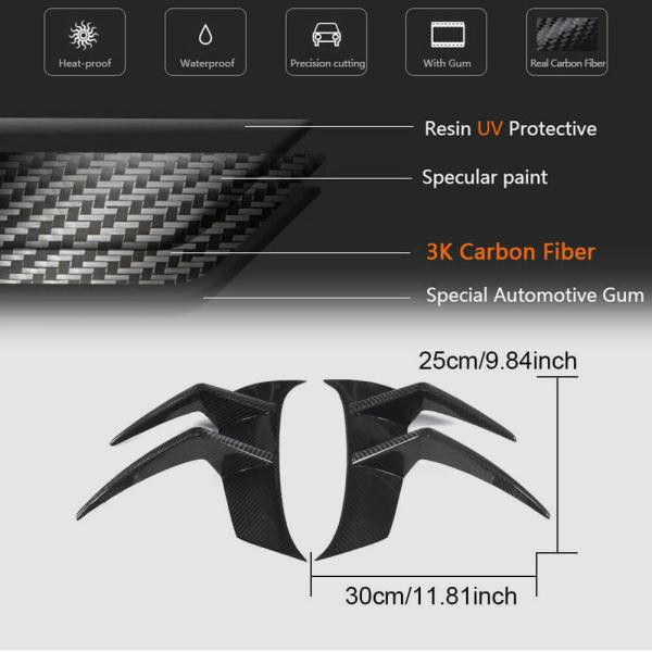 Купити Накладки на передній бампер V2 (для GT R 2016-2019, Сухий карбон) для Mercedes AMG GT C190/R190