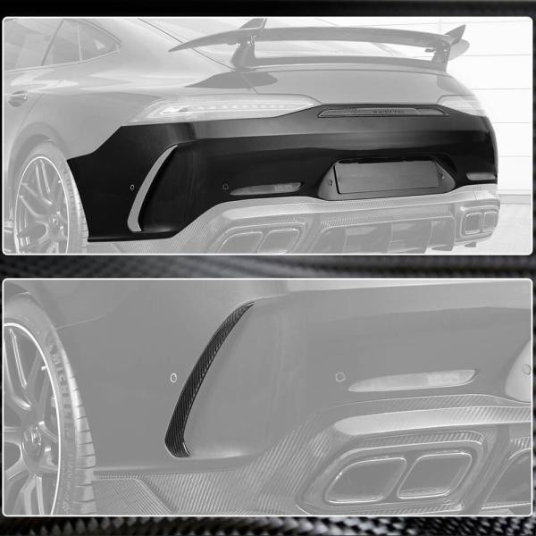 Купить Накладки на задний бампер (для GT63 2018-2022, Карбон) для Mercedes AMG GT 4 X290