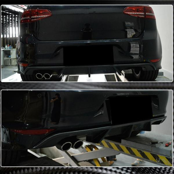 Купити Дифузор заднього бампера (для R/R-Line HB 2012-2017, Карбон) для Volkswagen Golf 7/E-Golf