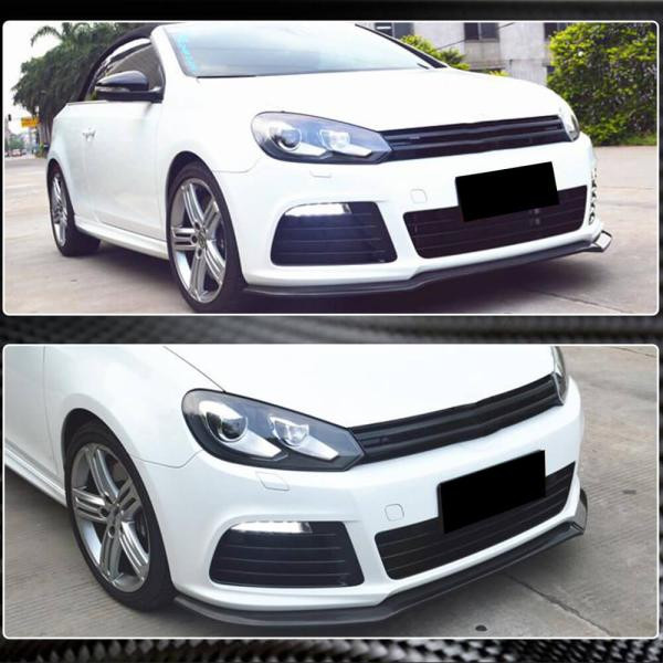 Купити Накладка на передній бампер Lip V1 (для R HB 2010-2013, Карбон) для Volkswagen Golf 6