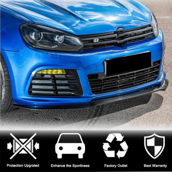 Купити Накладка на передній бампер Lip V1 (для R HB 2010-2013, Карбон) для Volkswagen Golf 6