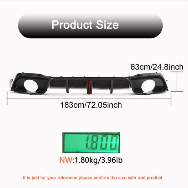 Купити Дифузор заднього бампера (для GTI HB, Карбон) для Volkswagen Golf 8